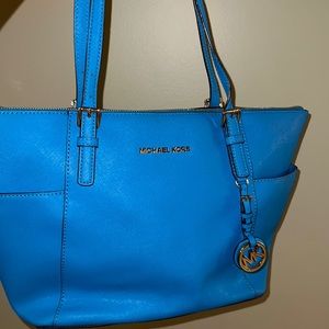 Blue Michael Kors bag
